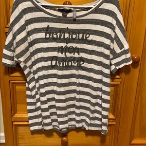 Stripy shirt “bonjour mon amour”